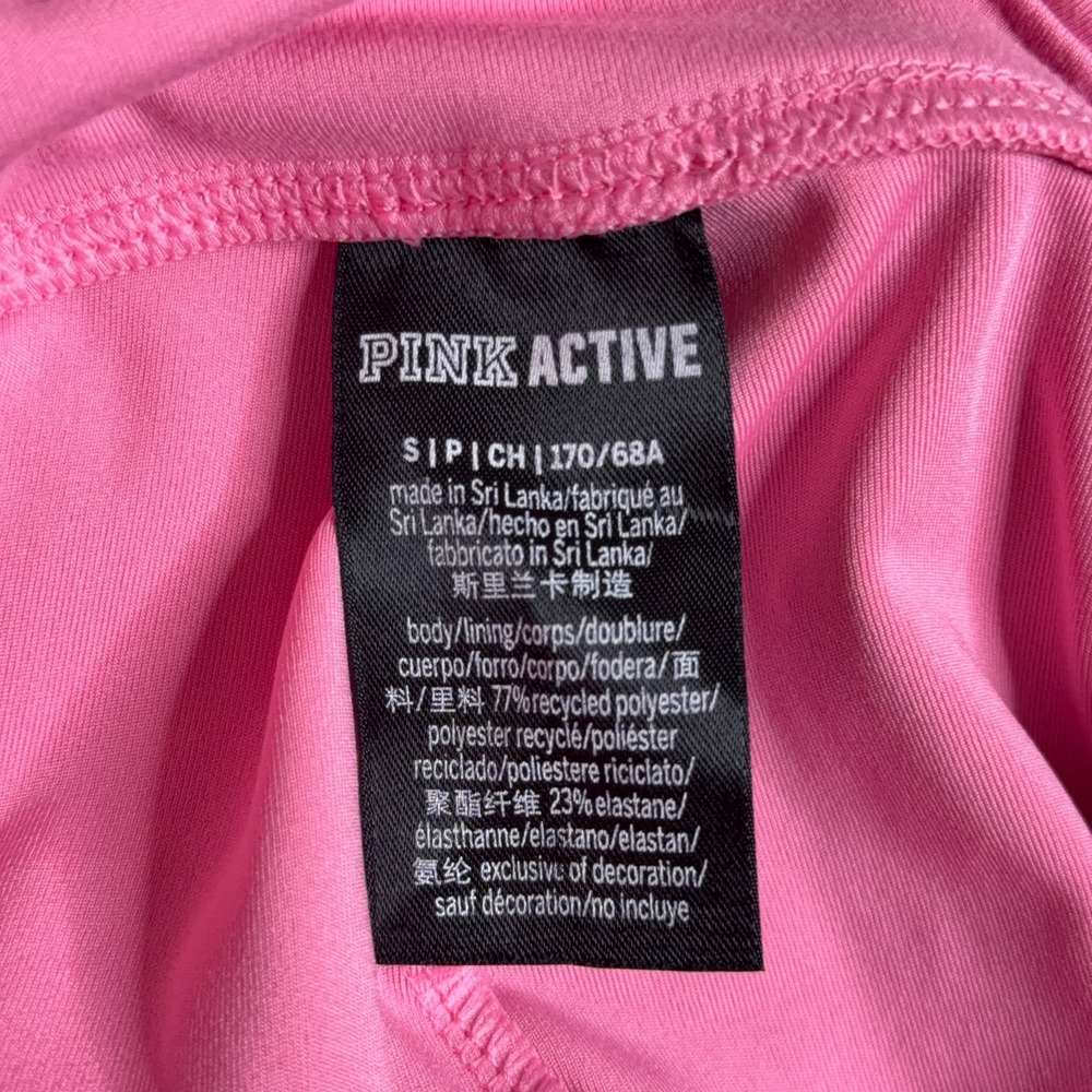 Pink Victoria's Secret Active Leggings Womens Small Pink High Waisted Cinch Yoga - Picture 9 of 9